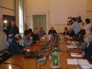 un momento della conferenza stampa